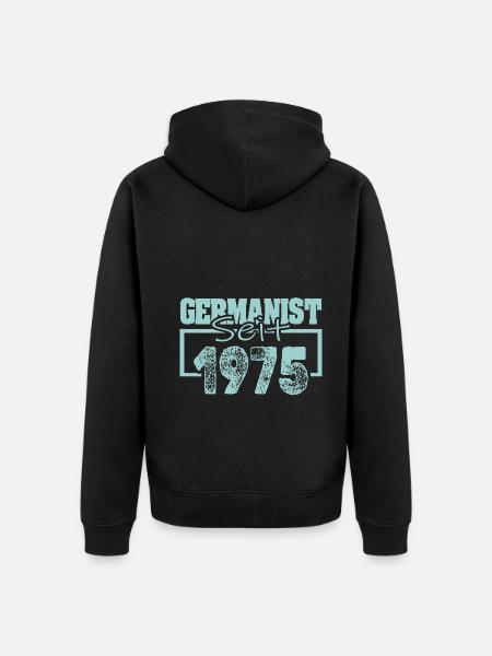 Jahr 1975 - Unisex Premium Bio Zip Hoodie - Schwarz