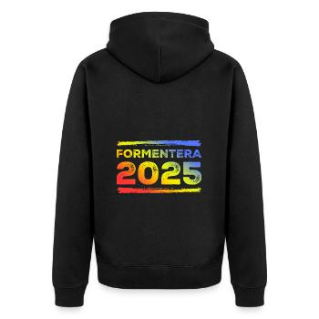 Formentera 2025 Multicolore - Veste à capuche bio Premium Unisexe - noir - Dos - Nico (187cm)
