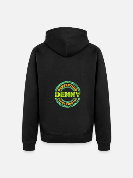 Perfektion Perfekt Denny - Unisex Premium Bio Zip Hoodie - Schwarz