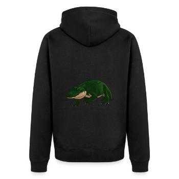 Alligator - Unisex Premium Organic Zip Hoodie - black - Back - Nico (187cm)