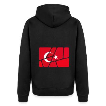 Turquie - Veste à capuche bio Premium Unisexe - noir - Dos - Nico (187cm)