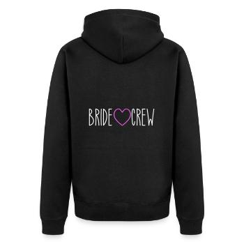Bride Crew Heart - Unisex Premium Organic Zip Hoodie - black - Back - Nico (187cm)