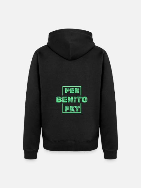 Perfect Unique Benito - Unisex Premium Organic Zip Hoodie - black