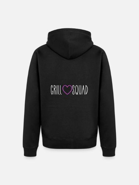 Grill Squad Herz - Unisex Premium Bio Zip Hoodie - Schwarz