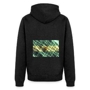 Argentinien - Unisex Premium Bio Zip Hoodie - Schwarz - Hinten - Nico (187cm)