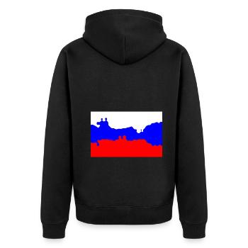 Russie - Veste à capuche bio Premium Unisexe - noir - Dos - Nico (187cm)