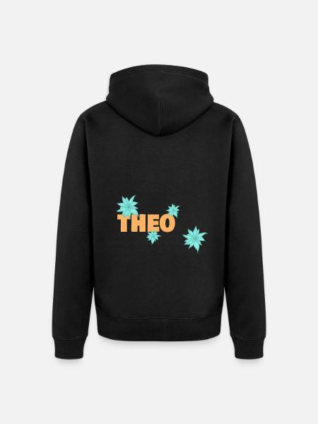 Edelweiss Theo - Unisex Premium Organic Zip Hoodie - black