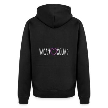 Vacay Squad Heart - Unisex Premium Organic Zip Hoodie - black - Back - Nico (187cm)