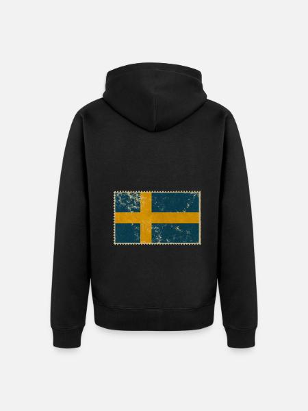 Sweden - Unisex Premium Organic Zip Hoodie - black