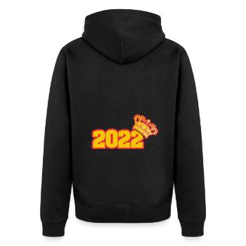 Année 2022 - Veste à capuche bio Premium Unisexe - noir - Dos - Nico (187cm)