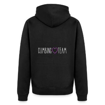 Cœur d’équipe d’escalade - Veste à capuche bio Premium Unisexe - noir - Dos - Nico (187cm)