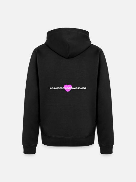 Hen Party Heart - Unisex Premium Organic Zip Hoodie - black