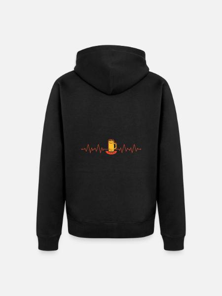 Bratwurst als Geschenk - Unisex Premium Bio Zip Hoodie - Schwarz