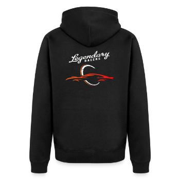 Car Sports Car Silhouette - Unisex Premium Organic Zip Hoodie - black - Back - Nico (187cm)