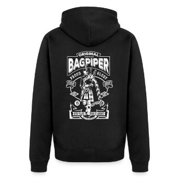 Joueur de cornemuse allemand - Veste à capuche bio Premium Unisexe - noir - Dos - Nico (187cm)