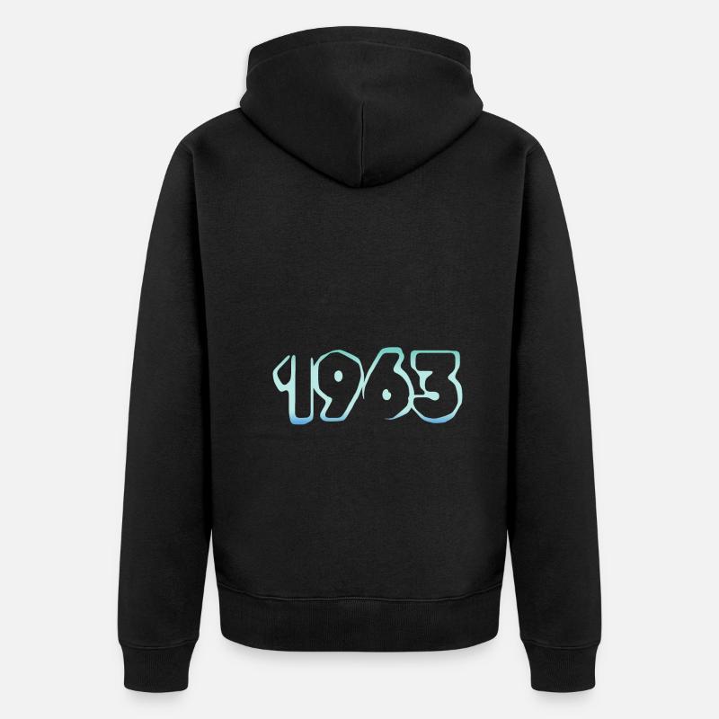 Eisblock Eisberg 1963 - Unisex Premium Bio Zip Hoodie - Schwarz