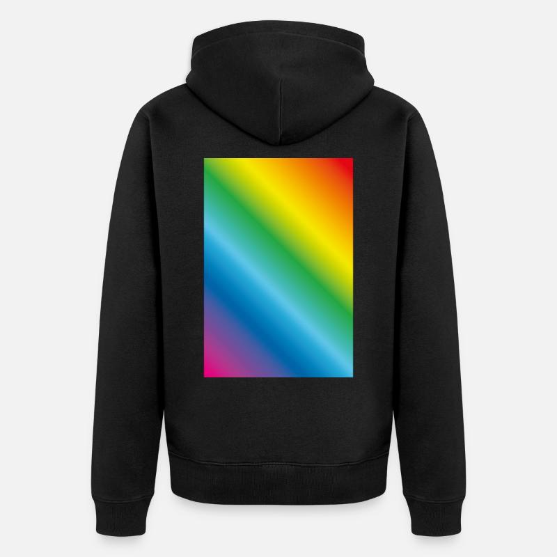 Flux arc-en-ciel - Veste à capuche bio Premium Unisexe - noir