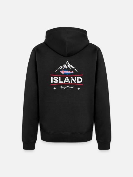 Island Angeltour - Unisex Premium Bio Zip Hoodie - Schwarz