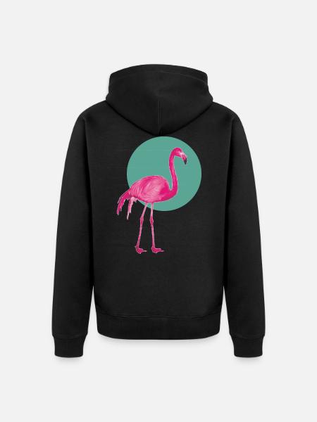 flamant - Veste à capuche bio Premium Unisexe - noir