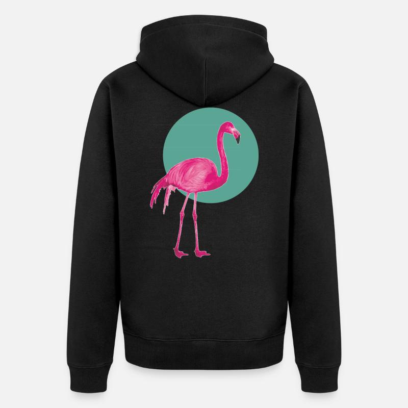 flamant - Veste à capuche bio Premium Unisexe - noir