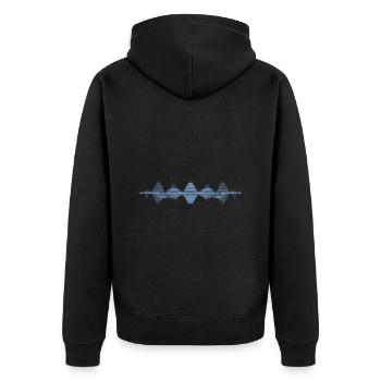 Fréquence de la musique : son, ondes, physique et son - Veste à capuche bio Premium Unisexe - noir - Dos - Nico (187cm)