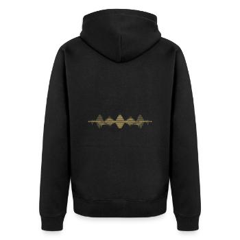 Fréquence de la musique : son, ondes, physique et son - Veste à capuche bio Premium Unisexe - noir - Dos - Nico (187cm)