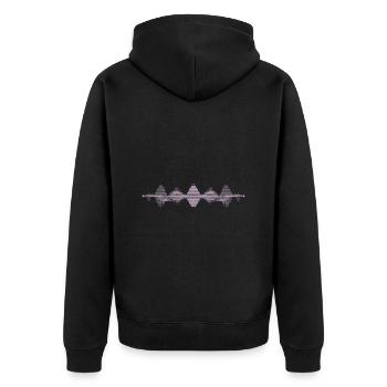 Fréquence de la musique : son, ondes, physique et son - Veste à capuche bio Premium Unisexe - noir - Dos - Nico (187cm)
