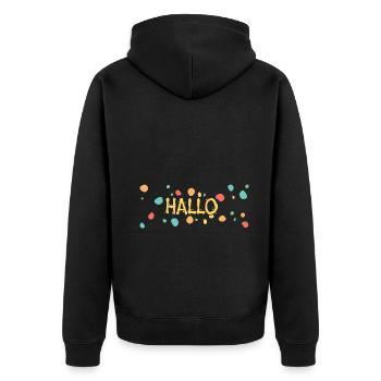 Bonjour - Veste à capuche bio Premium Unisexe - noir - Dos - Nico (187cm)