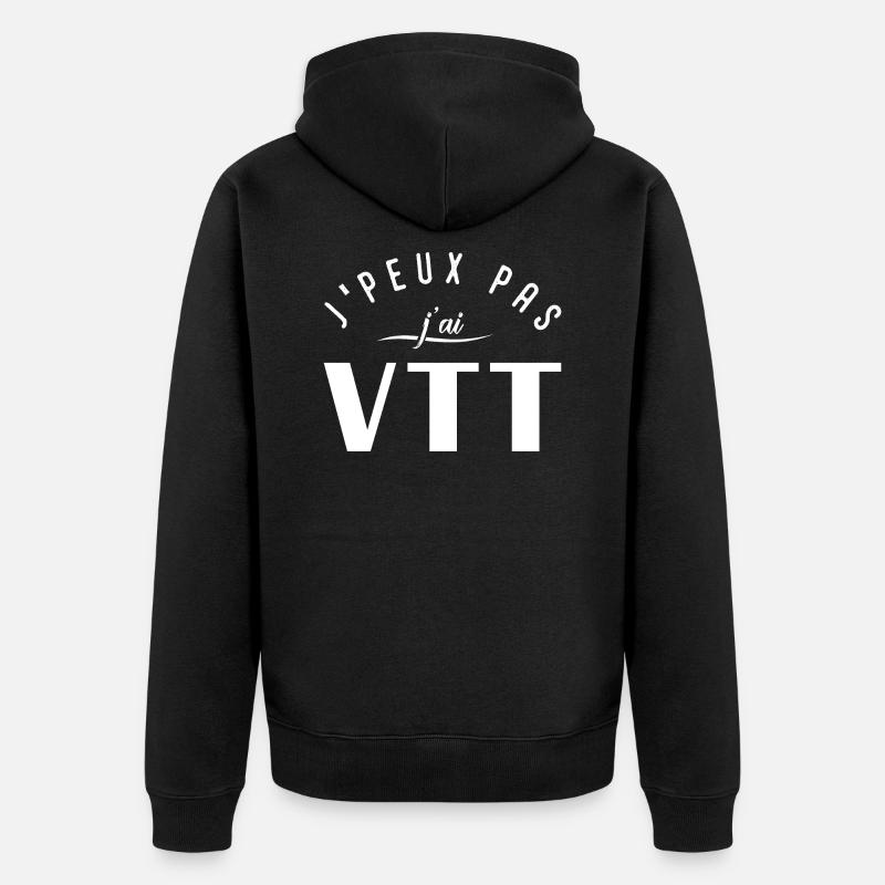 Je peux pas j'ai VTT - Veste à capuche bio Premium Unisexe - noir