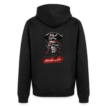 Vie de pirate - Veste à capuche bio Premium Unisexe - noir - Dos - Nico (187cm)