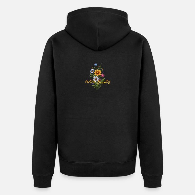 Bouquet de beauté sauvage - Veste à capuche bio Premium Unisexe - noir