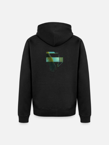 Paradise Sunshine Serenity Palm - Unisex Premium Organic Zip Hoodie - black