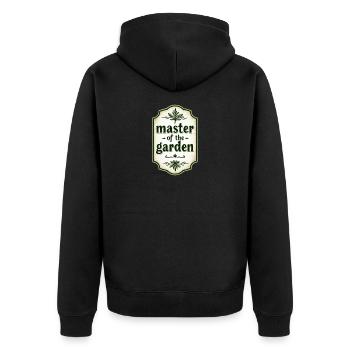 Master of the Garden Vintage Frame - Unisex Premium Organic Zip Hoodie - black - Back - Nico (187cm)