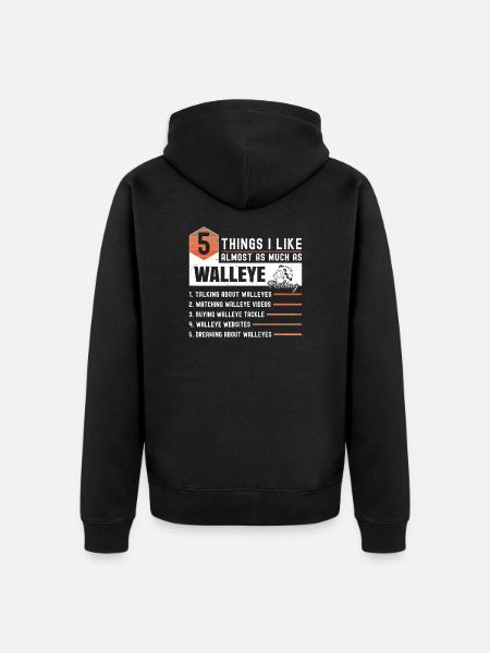 Dictons de pêche Zander - Veste à capuche bio Premium Unisexe - noir