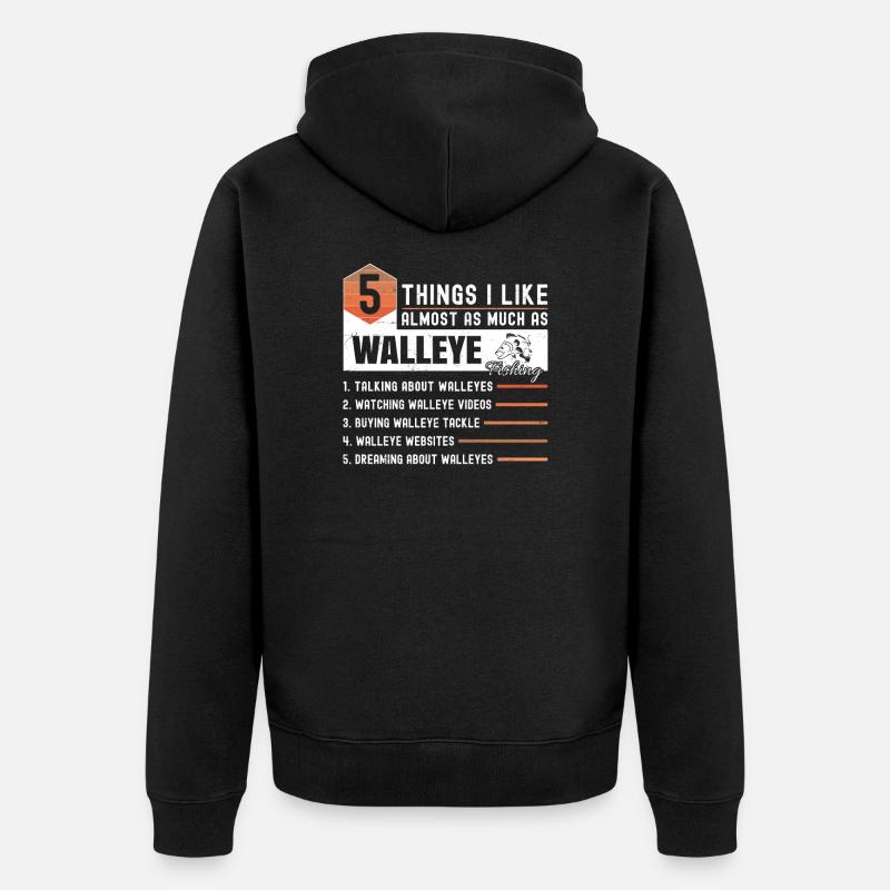 Dictons de pêche Zander - Veste à capuche bio Premium Unisexe - noir