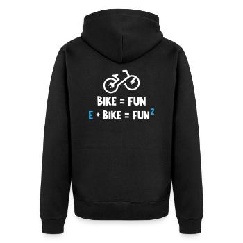 Le vélo électrique est amusant - Veste à capuche bio Premium Unisexe - noir - Dos - Nico (187cm)