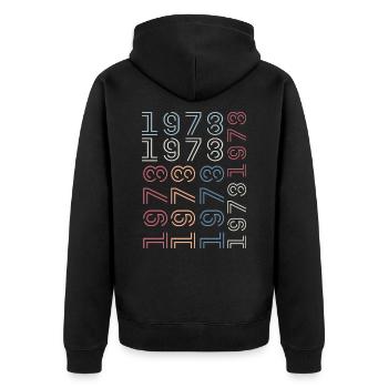 Né en 1978 Cadeau Anniversaire 1978 Retro 1978 - Veste à capuche bio Premium Unisexe - noir - Dos - Nico (187cm)