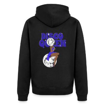 Disco Ball Pinup - Unisex Premium Organic Zip Hoodie - black - Back - Nico (187cm)