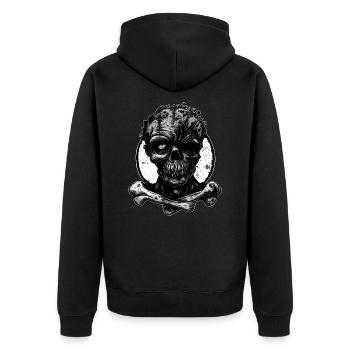Pirate zombie mort - Veste à capuche bio Premium Unisexe - noir - Dos - Nico (187cm)