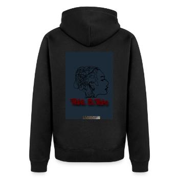 Tata B. Logo- tata.b.tate - Unisex Premium Organic Zip Hoodie - black - Back - Nico (187cm)