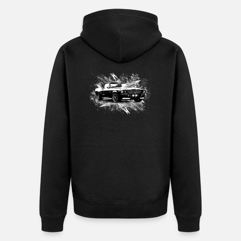 Voiture de muscle - Veste à capuche bio Premium Unisexe - noir