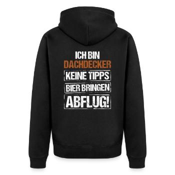Je suis couvreur - apportez de la bière et partez - Veste à capuche bio Premium Unisexe - noir - Dos - Nico (187cm)