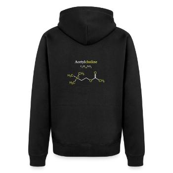 Acétylcholine Molécule - Veste à capuche bio Premium Unisexe - noir - Dos - Nico (187cm)
