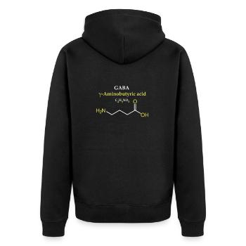 Acide gamma-aminobutyrique GABA Molécule - Veste à capuche bio Premium Unisexe - noir - Dos - Nico (187cm)