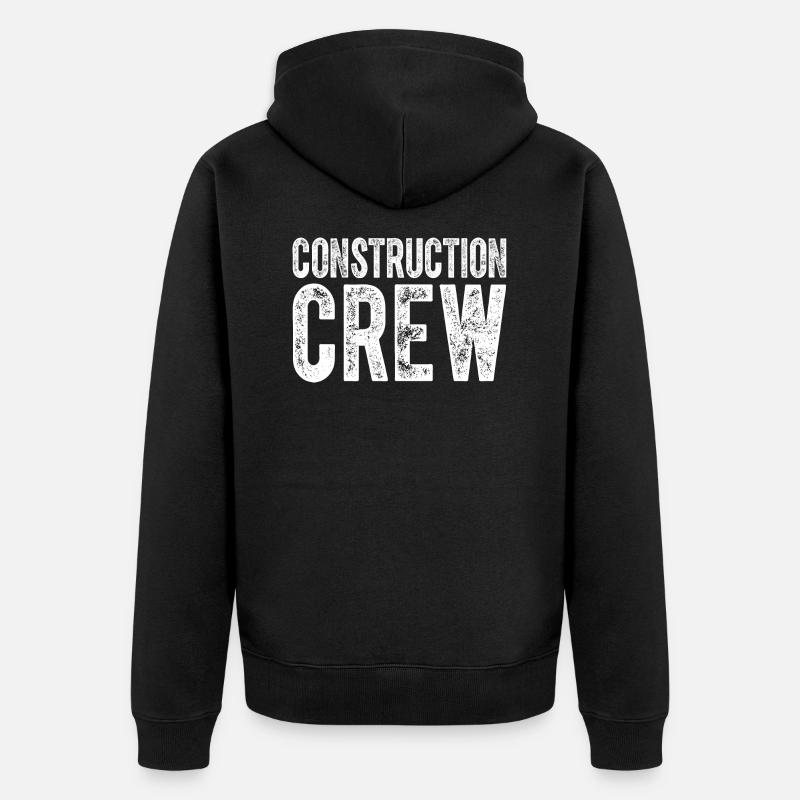 Construction Crew Construction Worker - Unisex Premium Bio Zip Hoodie - Schwarz