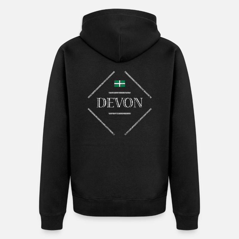 Devon - Unisex Premium Bio Zip Hoodie - Schwarz