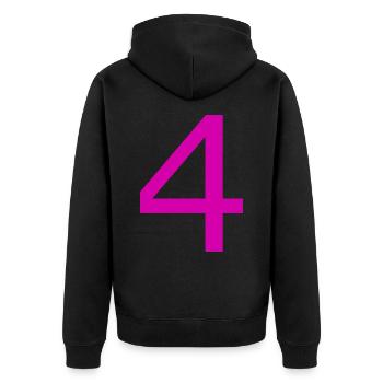 4 - Veste à capuche bio Premium Unisexe - noir - Dos - Nico (187cm)