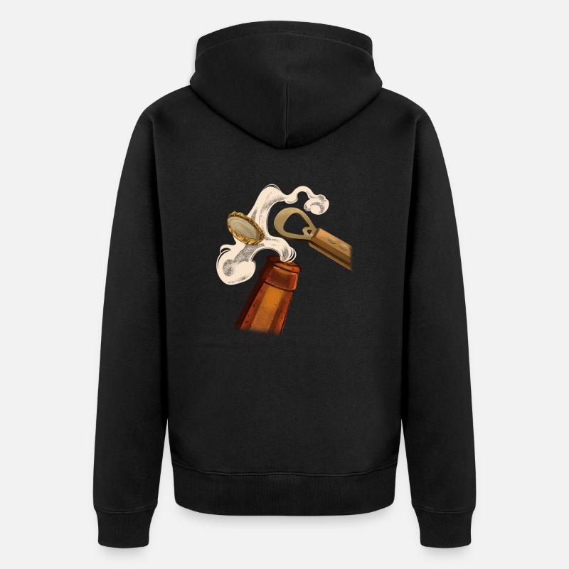 Bière ouverte - Veste à capuche bio Premium Unisexe - noir