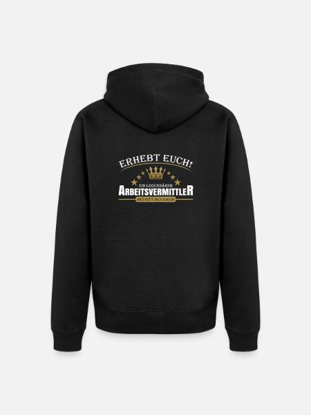 Arbeitsvermittler - Unisex Premium Bio Zip Hoodie - Schwarz