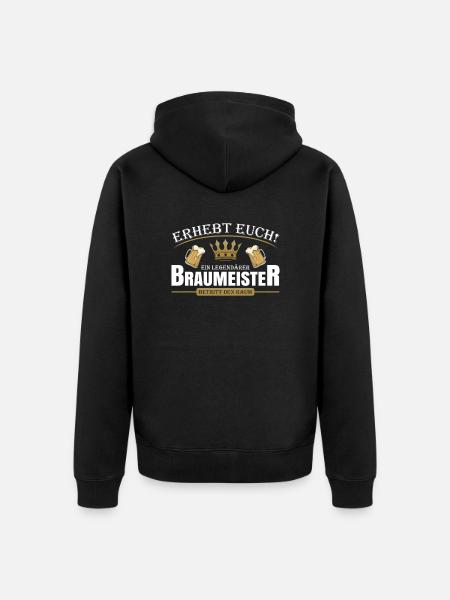 Braumeister - Unisex Premium Bio Zip Hoodie - Schwarz